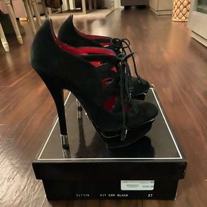 Cesare Paciotti Black Suede Heels